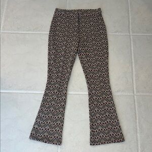 Zara Geometric Patterned Flare Stretchy Pants